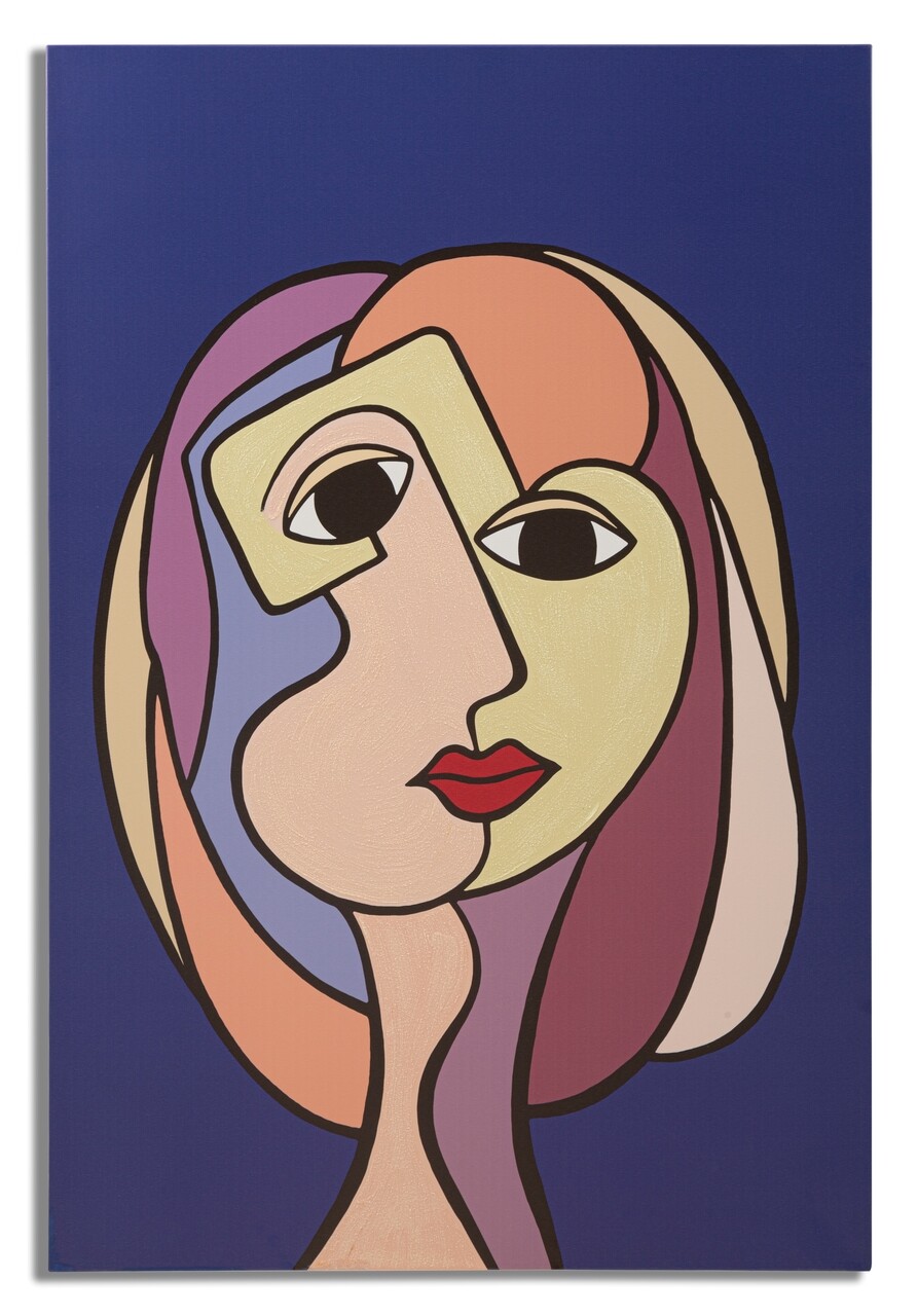 Tablou, Mauro Ferretti, Double Face - A, 80 x 2 x 120 cm, lemn de pin/panza, multicolor - imagine 7